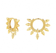 Teall Gold Spiked Huggie Hoop Earrings l Hypoallergenic