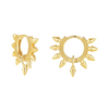 Teall Gold Spiked Huggie Hoop Earrings l Hypoallergenic