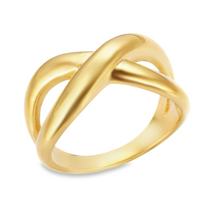 Teall Gold Crossover Ring