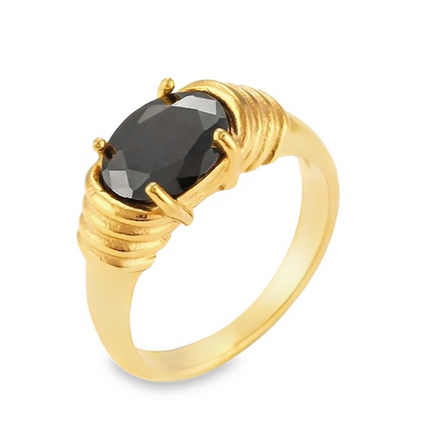 Teall Statement Gold Ring with Coloured Gemstone Detailing