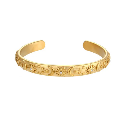 Teall Cuff with Moon and Star Detailing