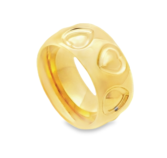 MELI -  Gold Love Heart Band Ring