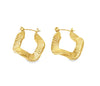 Gold Curved Hoop Earrings by Teall