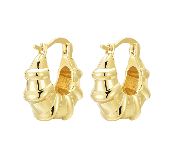 ALORA - Gold Hoop Vermeil Hoop Earrings