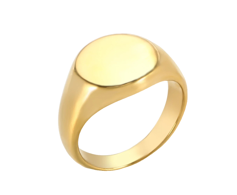 Teall Gold Round Signet Ring