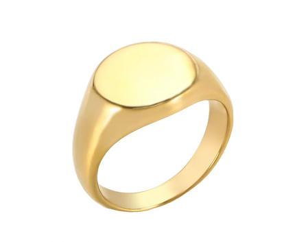 Teall Gold Round Signet Ring