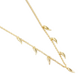 Teall Gold Necklace with Mini Chilli Pendants Detailing