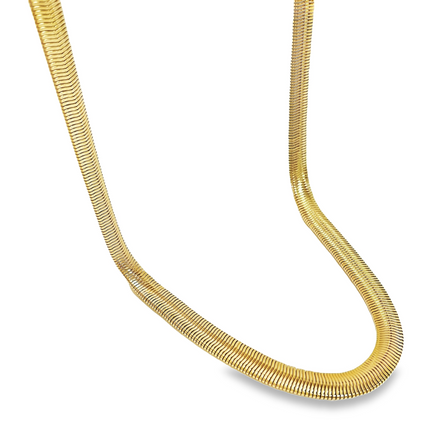 Teall Thick Gold Snake Statement Chain Necklace
