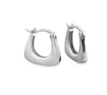 Classic Silver Huggie Hoops Earrings by Teall