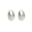 Sterling Silver Hypoallergenic Ribbed Huggie Earrings