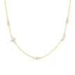 Teall Gold Necklace with Clear Stone Detailing
