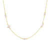 Teall Gold Necklace with Clear Stone Detailing