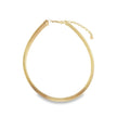 Gold necklace on a white background