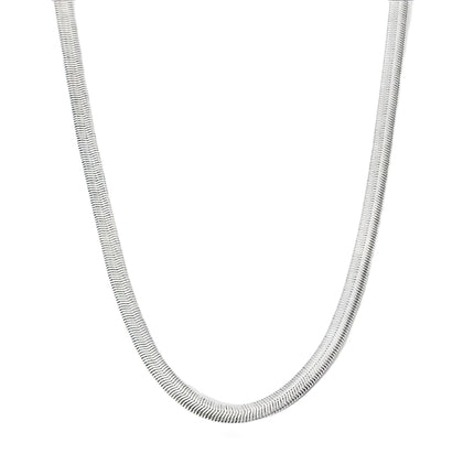 Silver Snake Chain Necklace by Teall