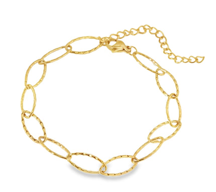 Textured Thin Chain Link Bracelet by Teall