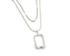 Textured Rectangle Pendant Necklace by Teall
