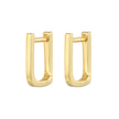 Teall Gold Geometric Hoop Earrings l Hypoallergenic