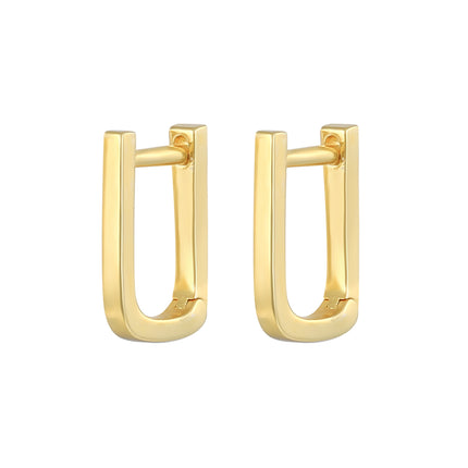 Teall Gold Geometric Hoop Earrings l Hypoallergenic