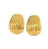 Brianna Earrings by Teall — gold ribbed stud earrings with 18k PVD plating, tarnish-free design combining modern style and timeless elegance