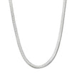 Teall Jewellery sterling silver snake chain necklace with smooth, polished finish, minimalist and elegant design displayed on a white background