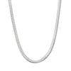 Teall Jewellery sterling silver snake chain necklace with smooth, polished finish, minimalist and elegant design displayed on a white background