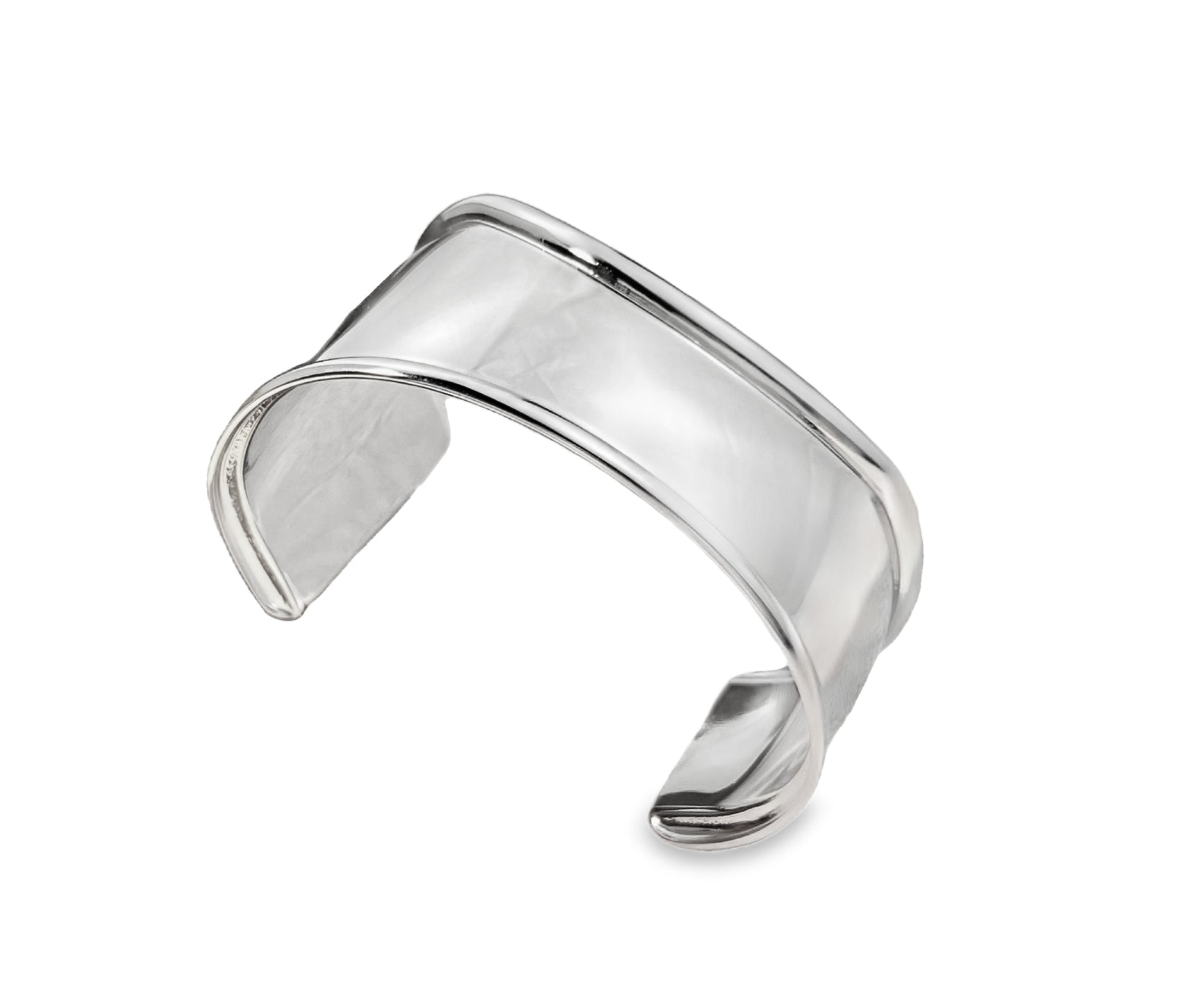Celeste Cuff by Teall — sterling silver statement cuff bracelet with polished finish, waterproof and elegant modern jewellery piece.