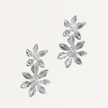 Charlotte Earrings by Teall statement flower drop earrings in silver