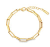 Chloe Bracelet by Teall — 18k gold-plated rectangular-link chain bracelet, elegant and modern statement jewellery piece for women.