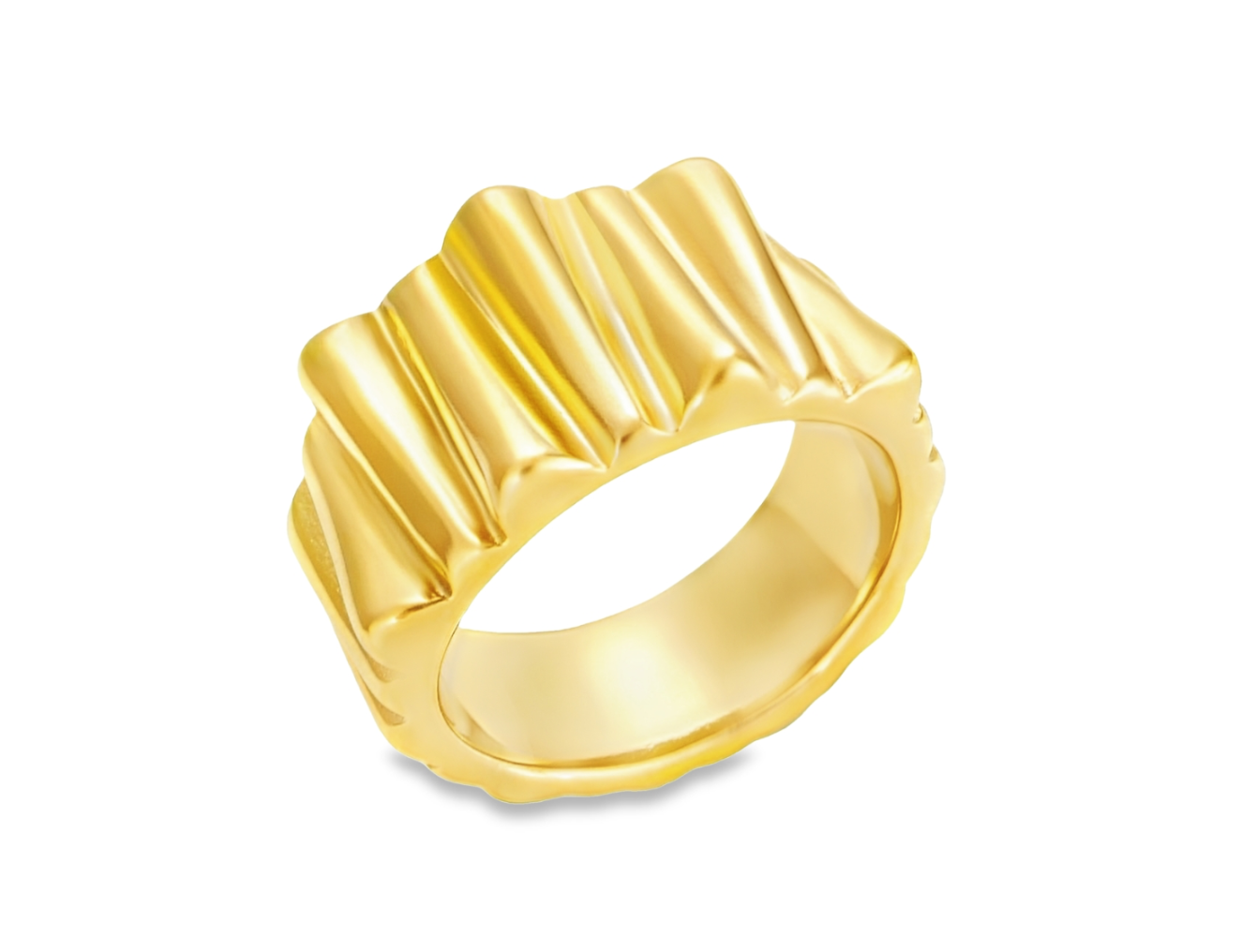 Teall Gold Chunky Geometric Ring