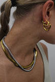 Teall Thick Gold Snake Statement Chain Necklace