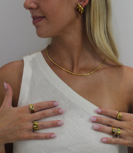 Gold Wing Statement Stud by Teall