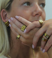 Teall Gold Chunky Geometric Ring