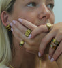 Teall Gold Chunky Geometric Ring