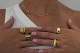 Teall Gold Necklace with Clear Stone Detailing