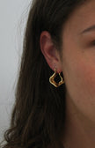 Gold Curved Hoop Earrings by Teall