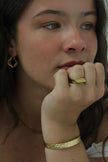 Teall gold geometric layered ring