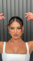 Gold Statement Hoop Earrings by Teall