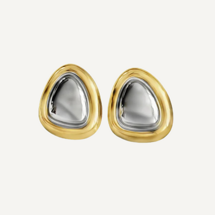 Ivy Earrings by Teall – Two Tone Statement Studs