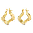Gold Curved Hoop Earrings by Teall