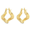 Gold Curved Hoop Earrings by Teall