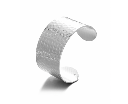 Textured Silver Cuff by Teall