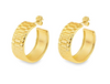 Teall 18k gold-plated tarnish-free waterproof chunky stud hoop statement earrings, perfect for everyday wear, available at our Claremont, Perth store.