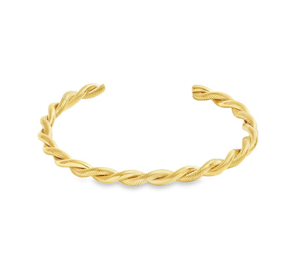 Twisted Gold Cuff l Waterproof 